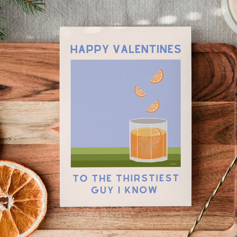 Thirsty Boy Valentines Day Card
